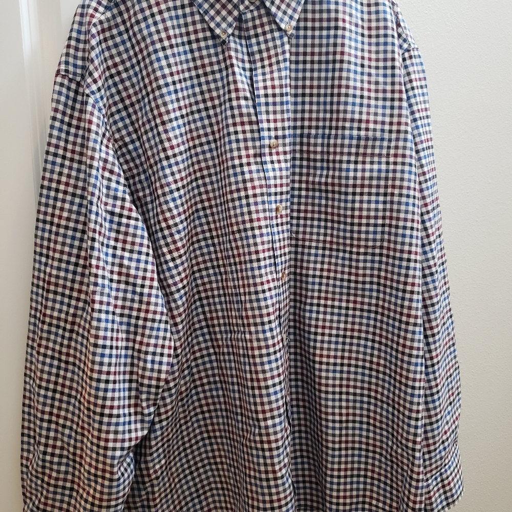Checkered button down shirt